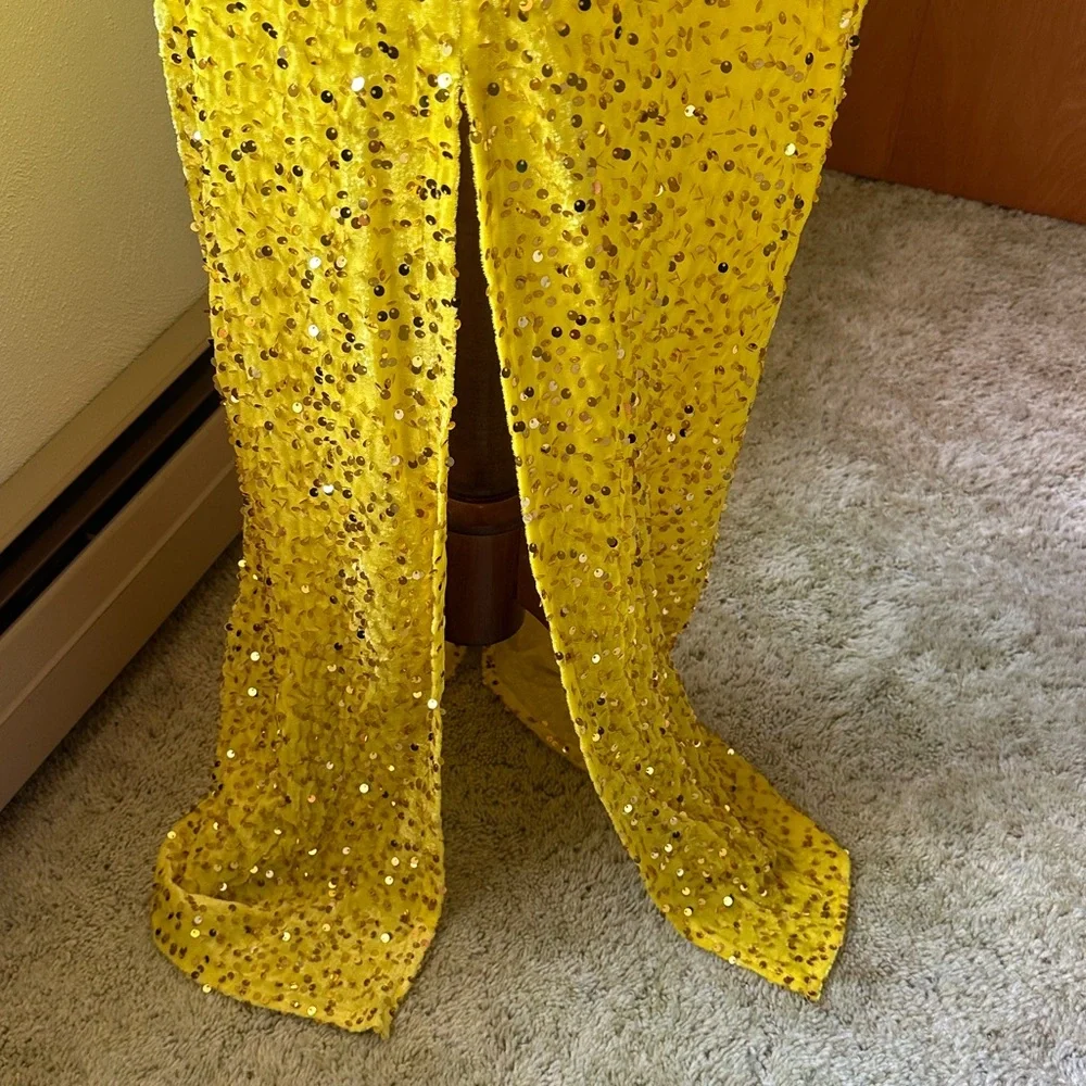 Luxurious Yellow Sequin Dress (NWT) - Picture 14 of 17